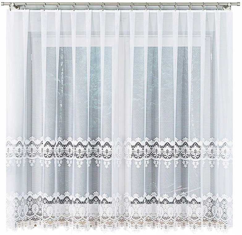 Daria záclona žakárový vzor, 018982, 500 x 170 cm, rovná (hotová) s lemováním