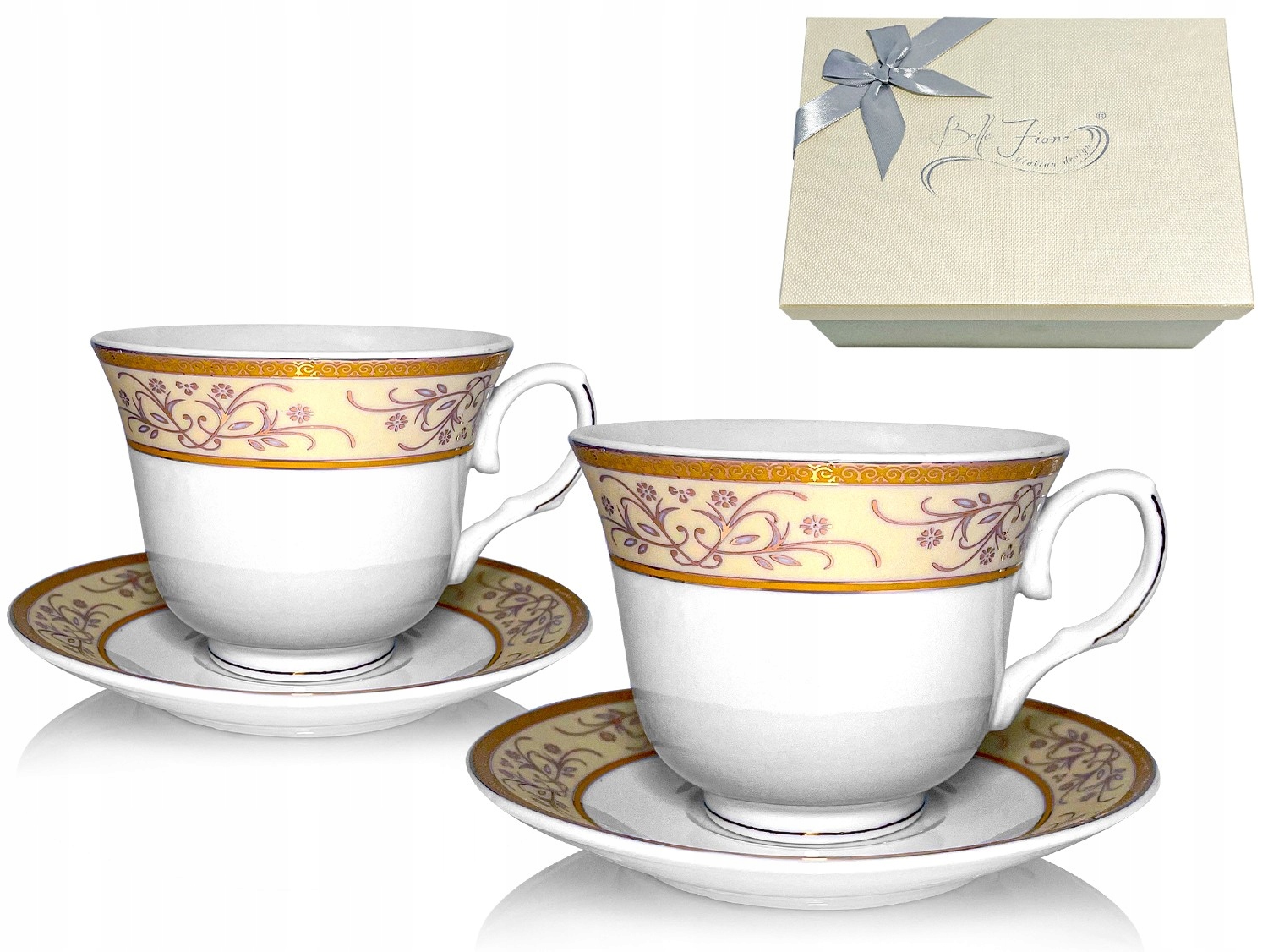 

Komplet filiżanek spodki 4el zestaw kawowy 1847G