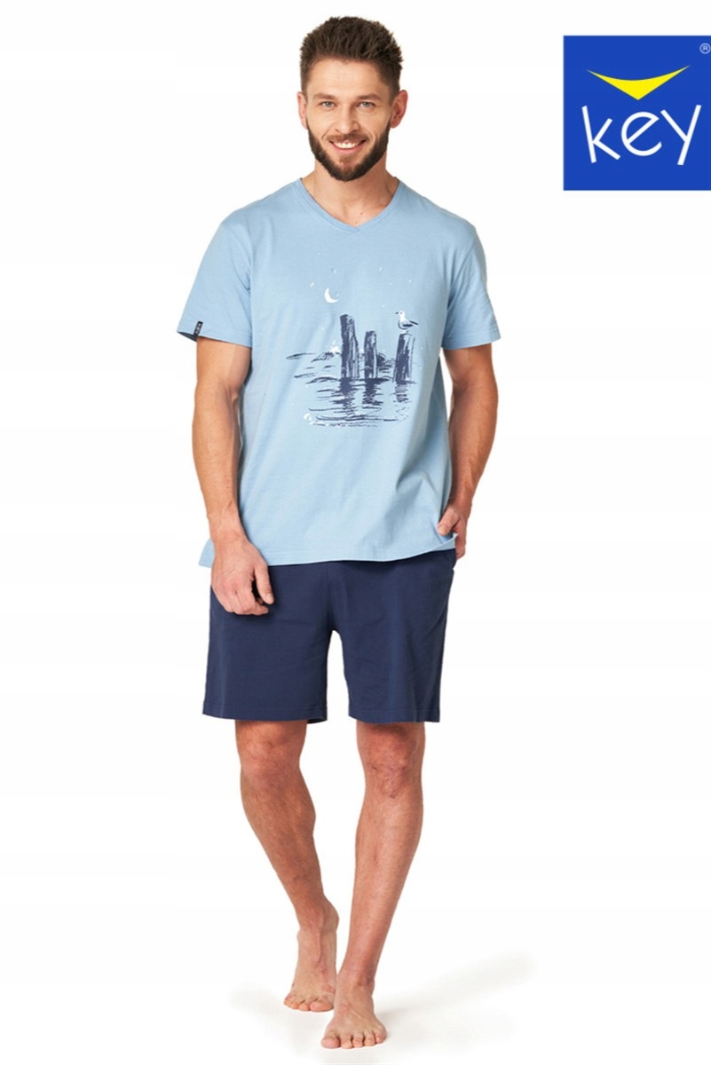 KEY PIŻAMA MĘSKA MNS 459 A24 XXL NIEBIESKO-GRANATOWA Marka Key