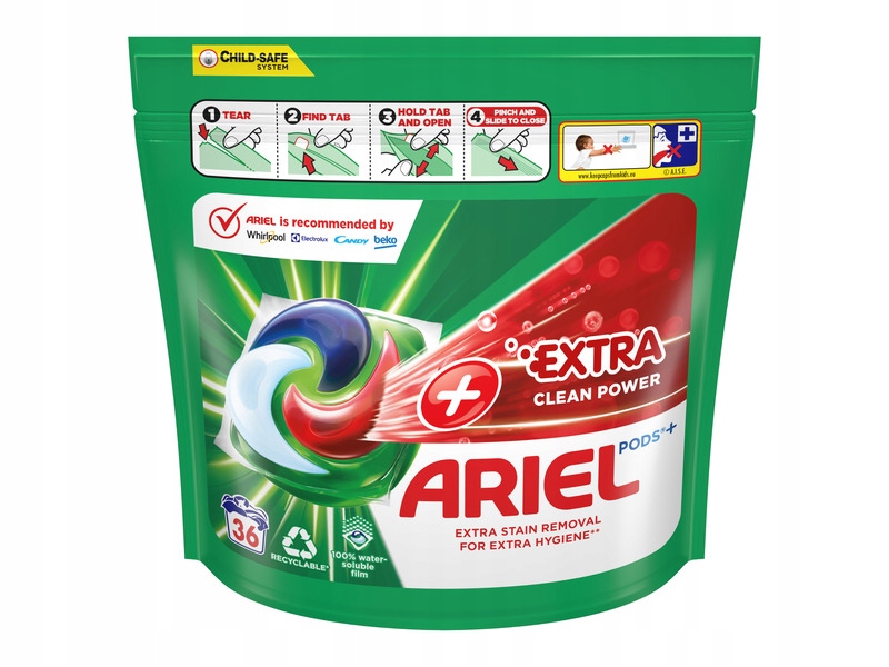 

Kapsułki do prania Ariel Extra Clean Power 36 szt.
