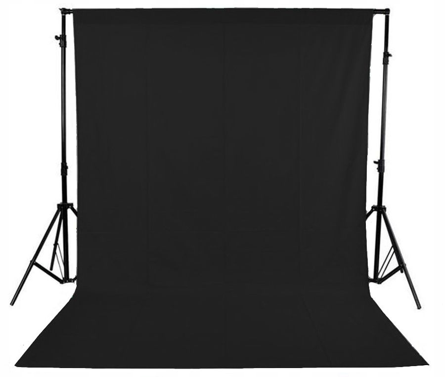 TŁO BAWEŁNIANE CZARNE DO FOTOGRAFII 3X3M MATERIAŁ Kod producenta t3x3cz