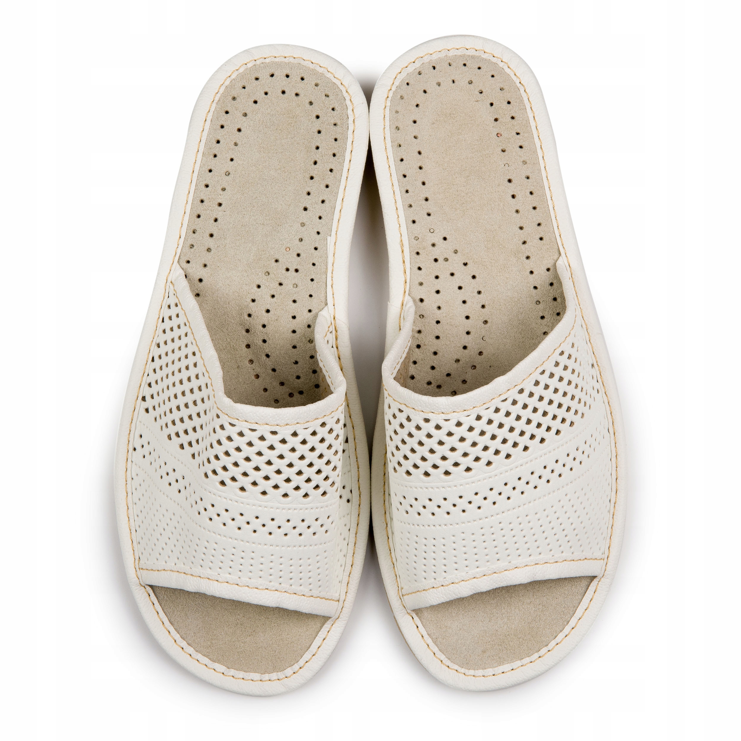 KAPCIE DAMSKIE PANTOFLE CIAPY ODDYCHAJĄCE PREZENT Materiał zewnętrzny skóra ekologiczna