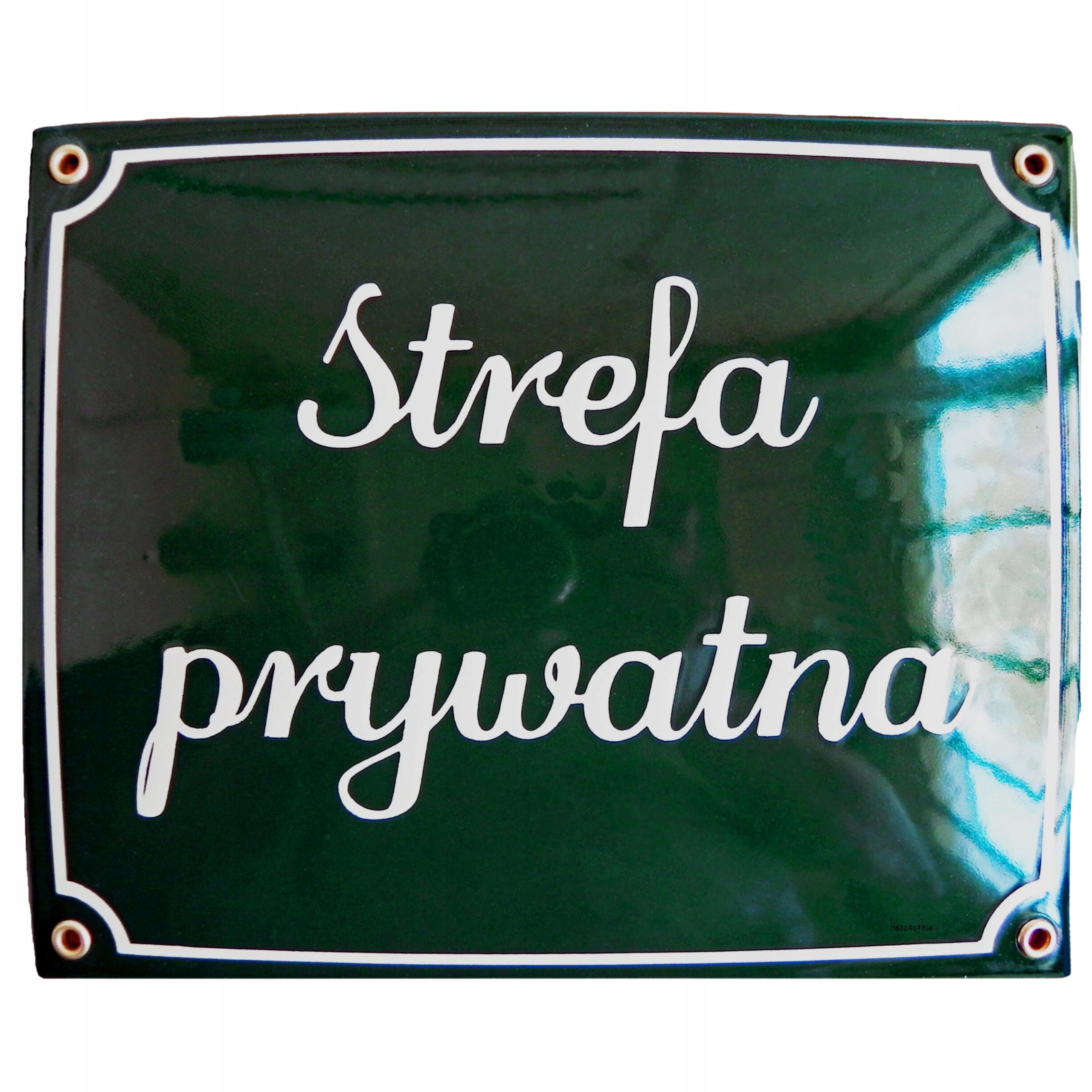 Tabulka Soukromá Zóna Smaltovaná Tabule 20x25 CM Kovová Informační