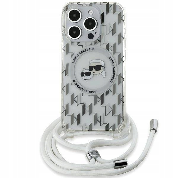 Pouzdro Karl Lagerfeld Monogram Magsafe pro iPhone 15 Pro Max Průhledné