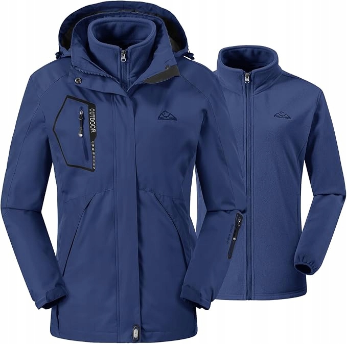 Kurtka Damska Narciarska Zimowa 3W1 Donhobo Polar Ski R. M