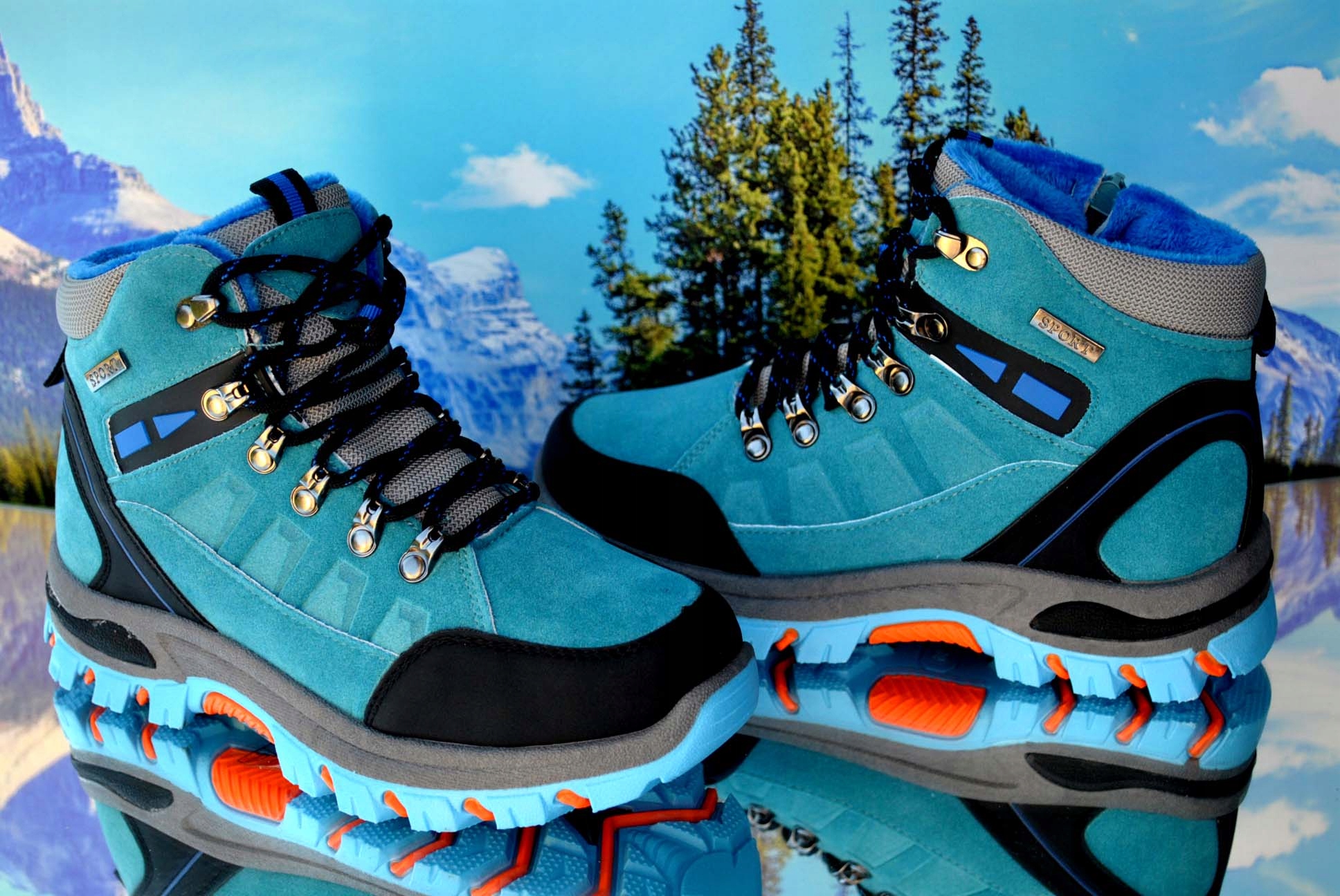 BUTY ZIMOWE OUTDOOR TREKINGI ŚNIEGOWCE TURYSTYCZNE SPORT MŁODZIEŻOWO DAMSKI Rozmiar 41