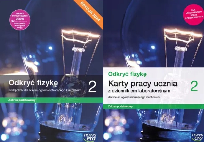 Odkryć fizykę 2 KOMPLET Podręcznik 2024 + Karty Pracy Podstawa