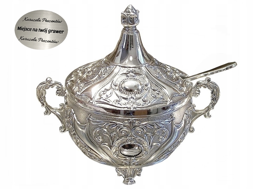 cukřenka postříbřená barokní s ornamenty dárek pro maminku