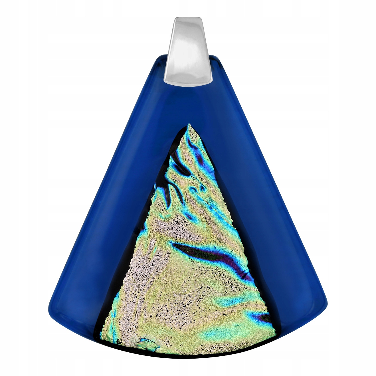 Dámský přívěsek modrý Harf sklo murano