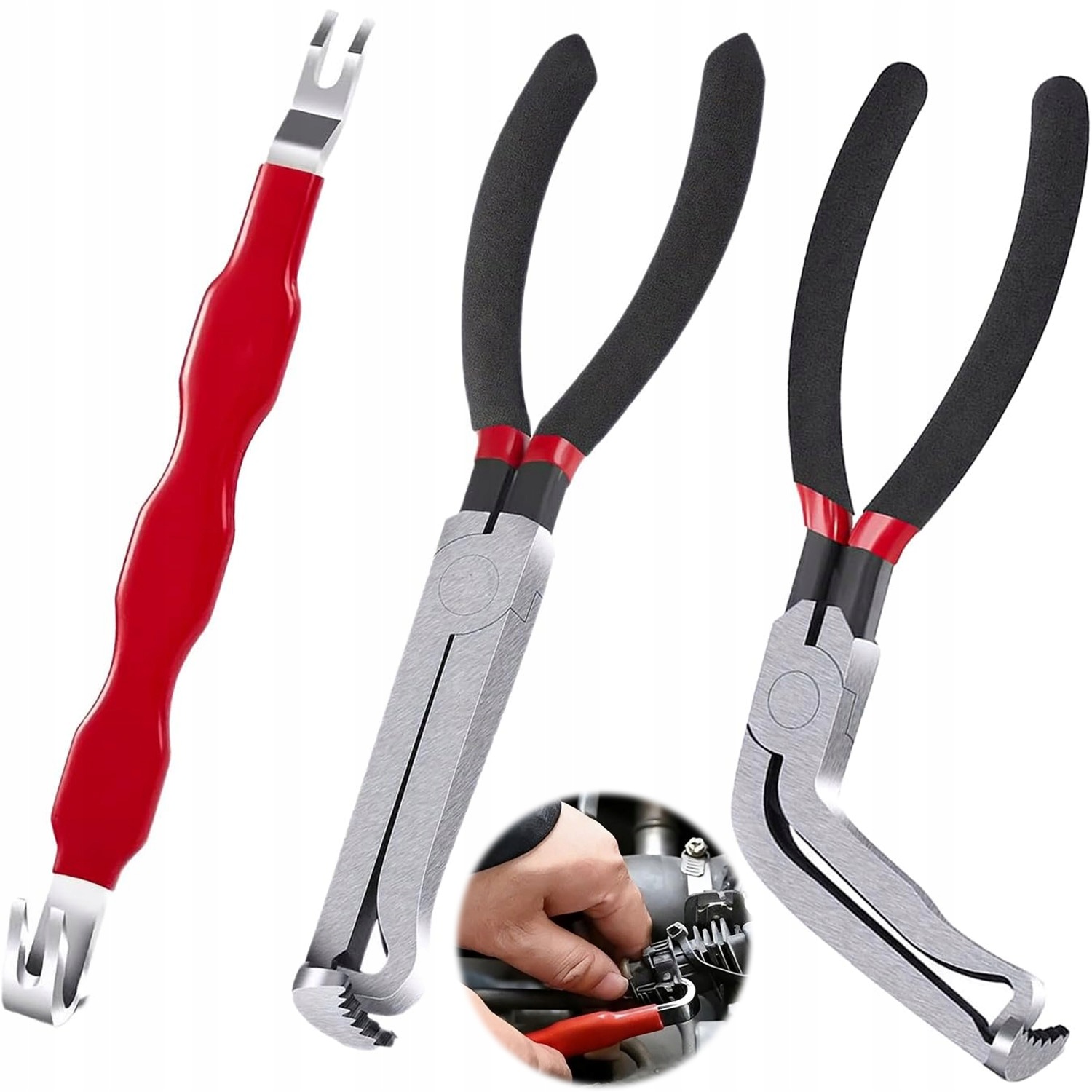 Szczypce Do Demontażu Złączy Samochodowych 3 Sztuki Ergonomiczne Metalowe