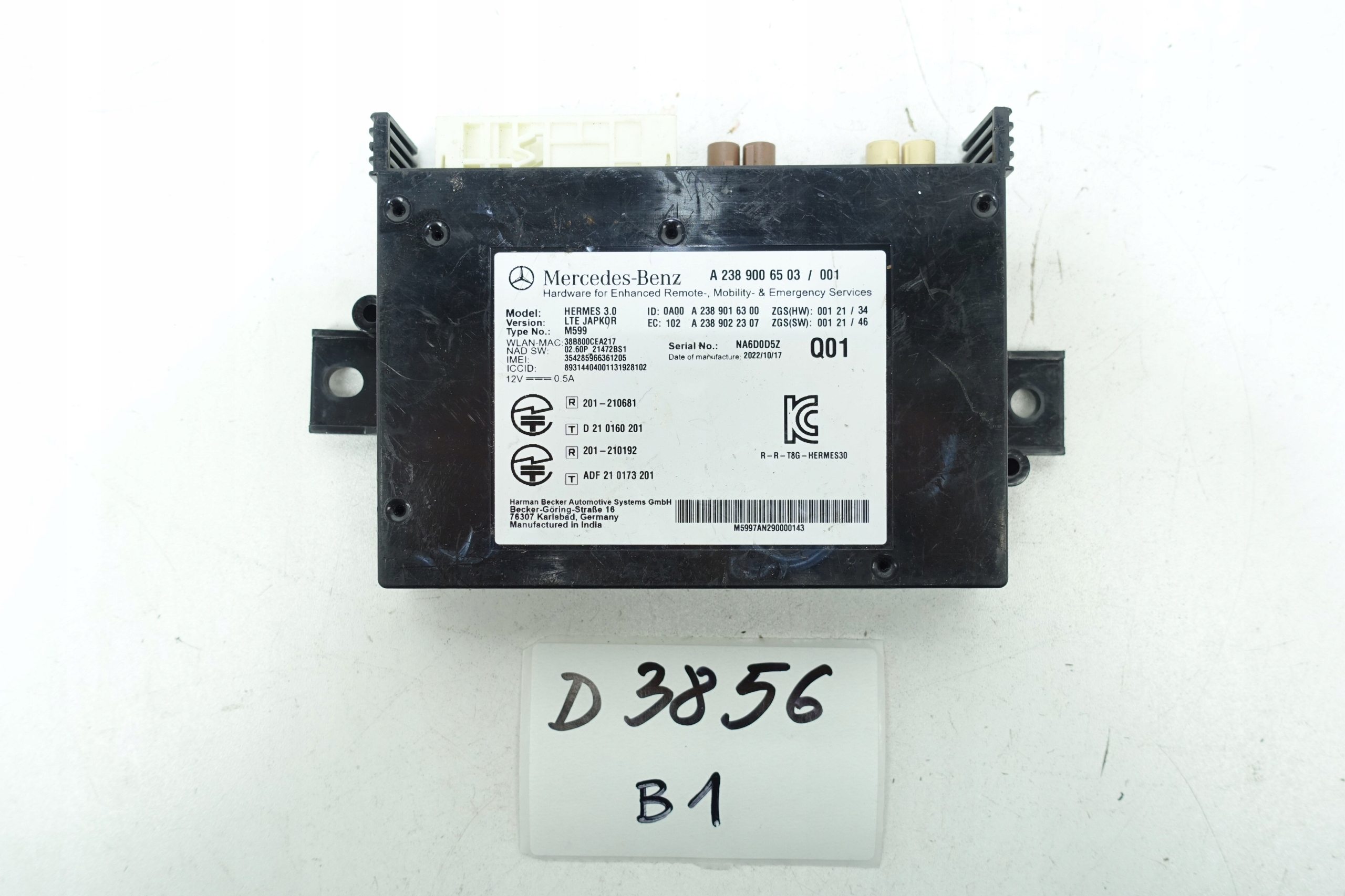 module control unit MERCEDES A2389006503