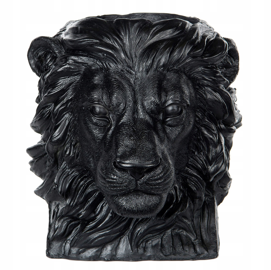 Obal Na Kvetináč Na Kvetináč Lev Čierna Veľká Matná dekorácia ozdoba na balkón, terasu