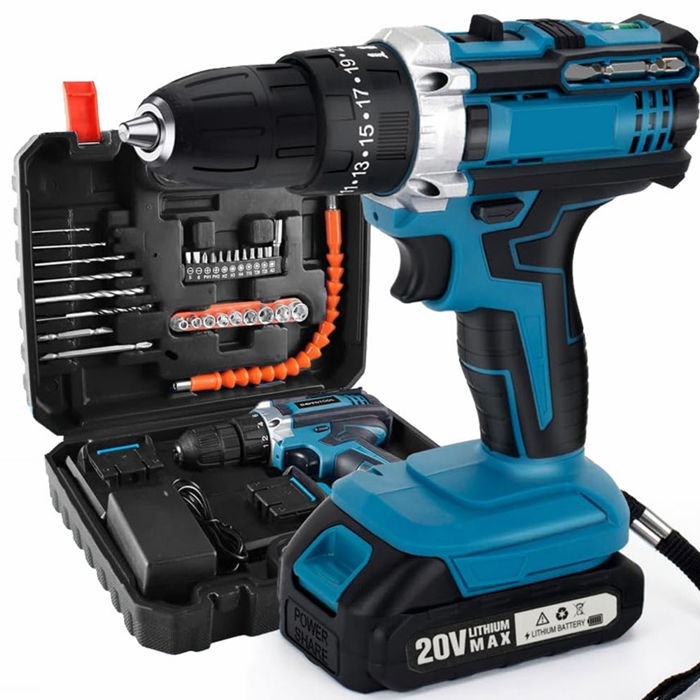 Aku Vrtačka Aku Příklepový 2X Aku 20V Výkonný Kufr