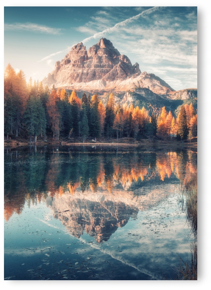 

Jezioro Góry Las plakat 21x30 cm wydruk obraz #132