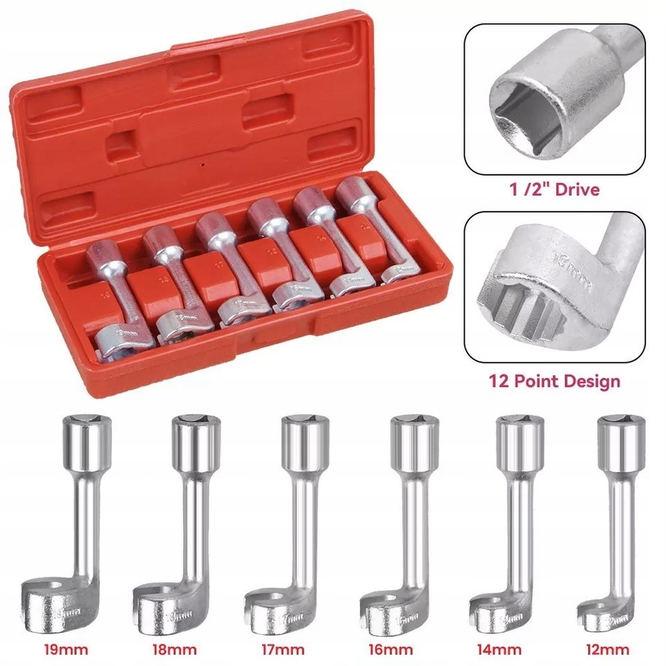 Klíče Na Kabely Vstřikovačů Sond Senzorů Nástavce 1/2 12-19 mm