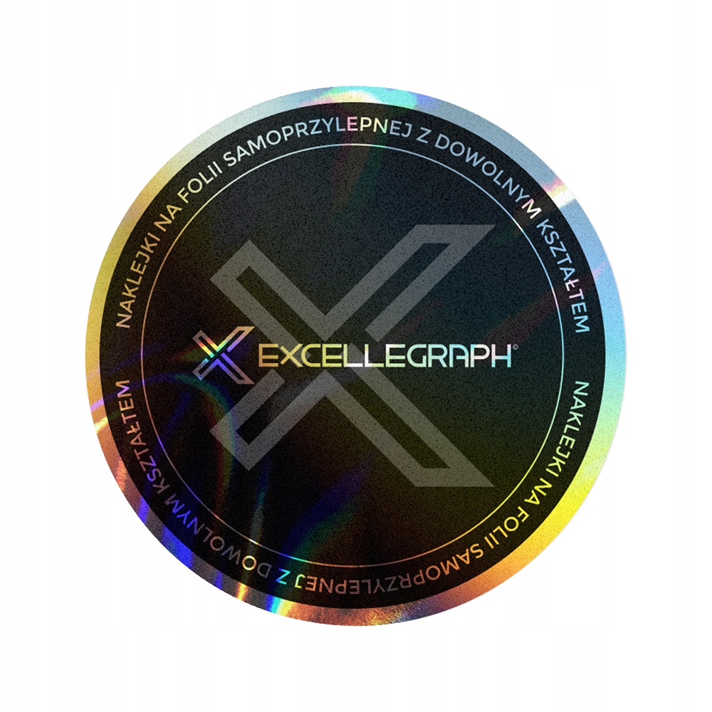 

Naklejki hologram z logo firmy własny nadruk 50szt