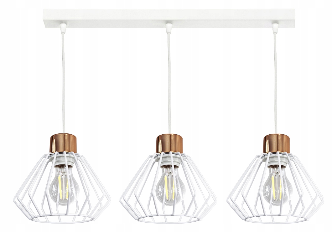 Lustr Závěsná Lampa Drátěná Měď Moderní