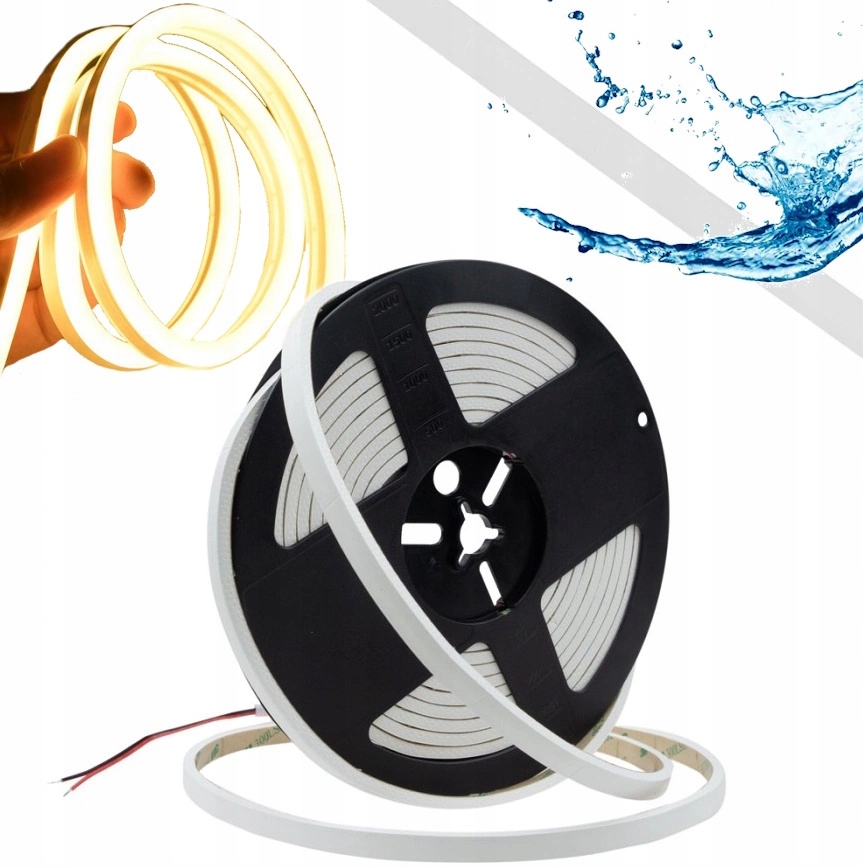 Hermetická Led páska 24V Neon Cob 480LED/m Teplá 7W/m 310lm/m IP67 5M