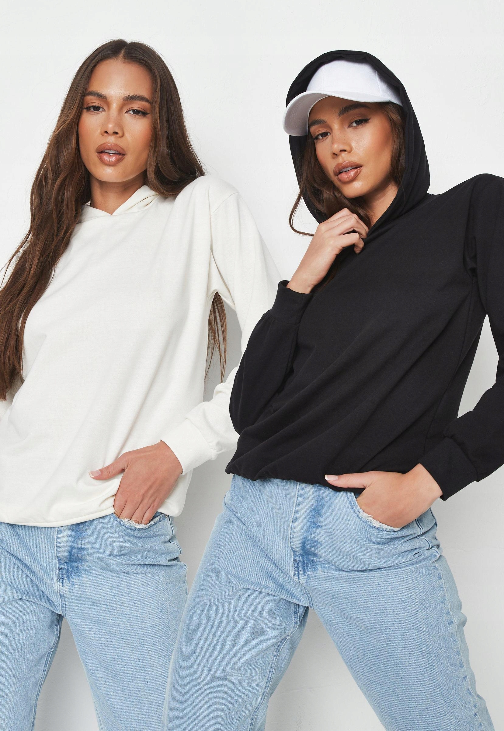 D1S036 MISSGUIDED Y06 KREMOWA BLUZA KAPTUR__S Marka Missguided