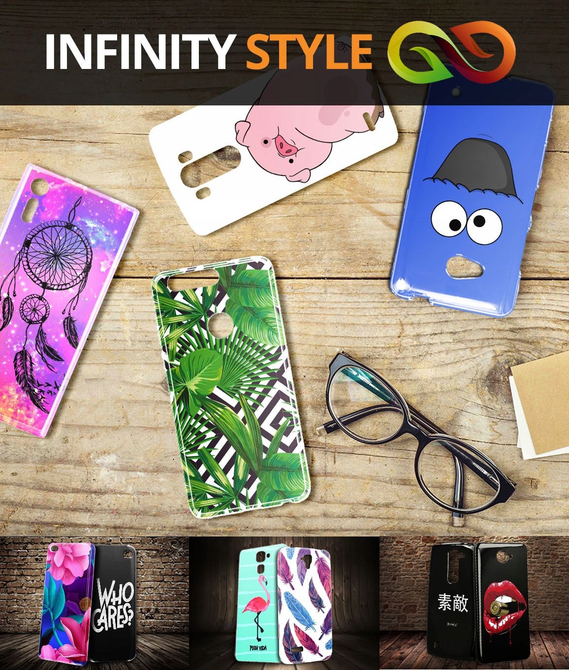 ETUI DO APPLE IPHONE 6 6S WZORY CASE + SZKŁO Marka Inna