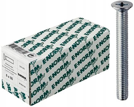 

Śruby łeb stożkowy Din 965-4.8 M8x40mm Ph 4 50szt