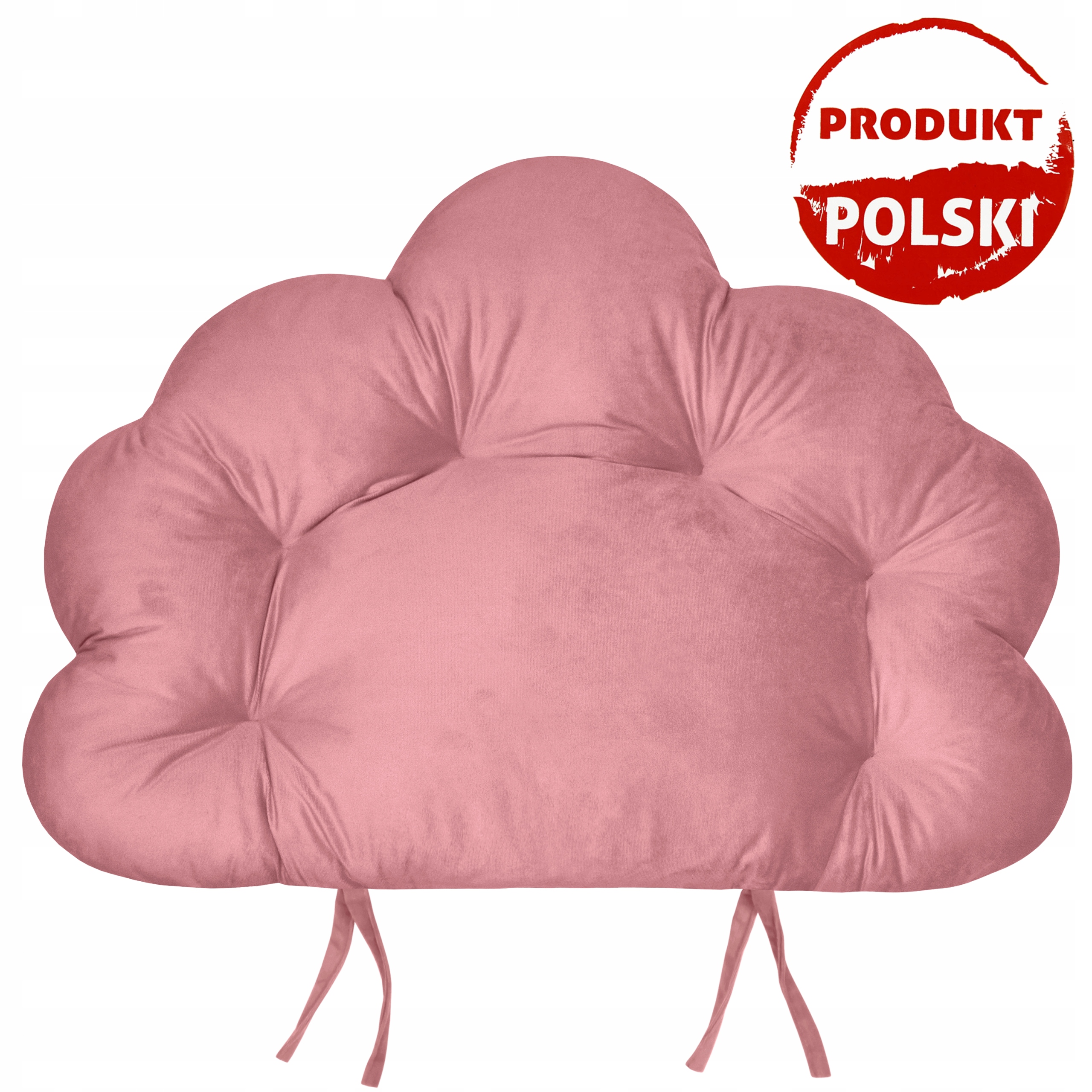 MIĘKKA PODUSZKA NA HUŚTAWKĘ WISZĄCĄ BOCIANIE GNIAZDO MUSZELKA VELVET Szerokość siedziska 60 cm