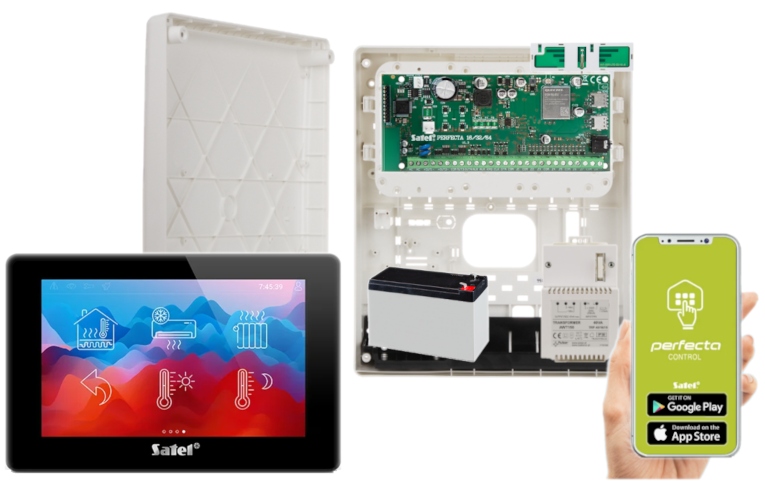 System Alarmowy Satel Perfecta 64 M Lte Gsm Push Sms Duża Obudowa Aplikacja