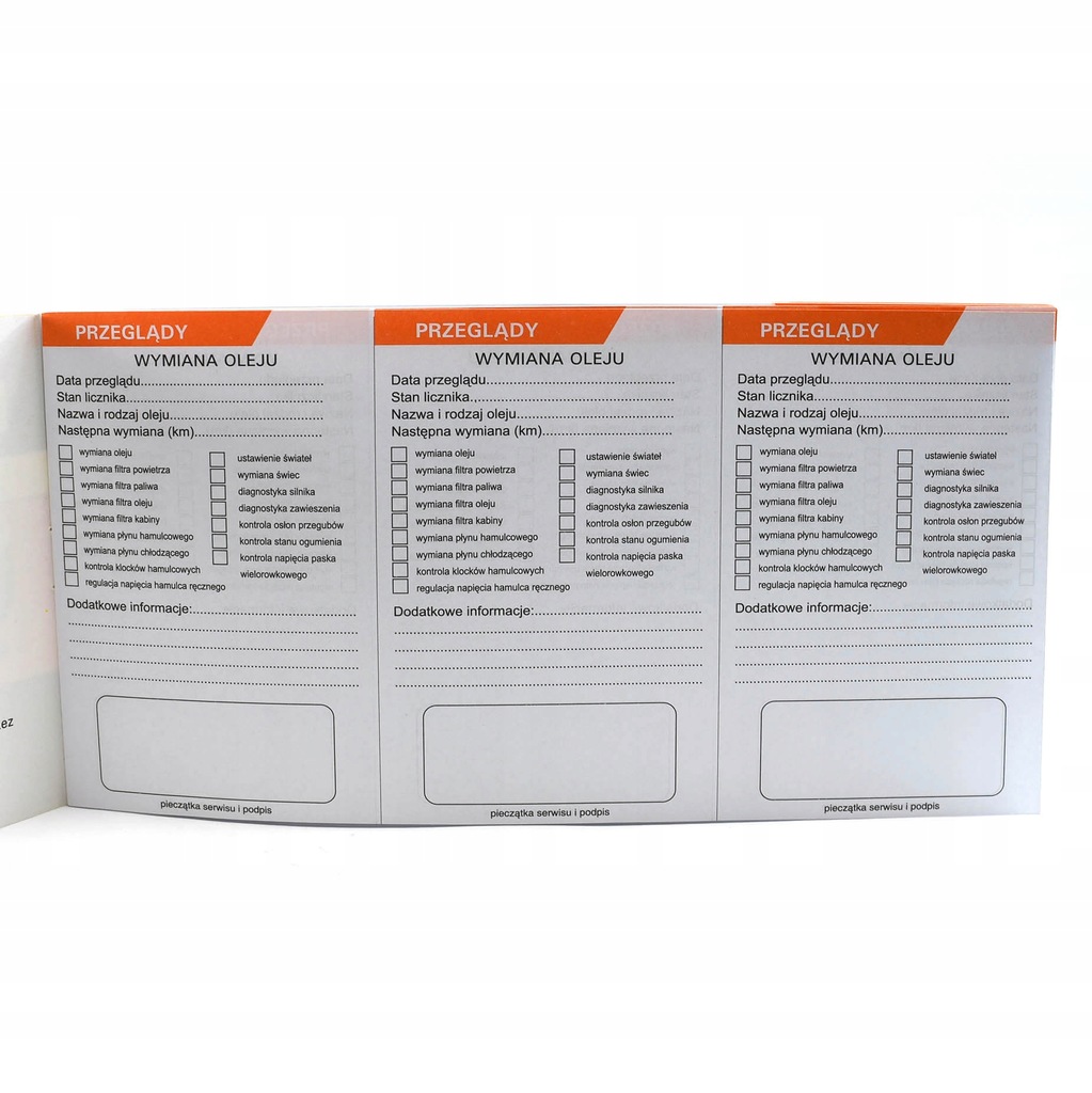 KSIĄŻECZKA SERWISOWA KSIĄŻKA NAPRAW SAMOCHODU Tytuł KSIĄŻECZKA SERWISOWA