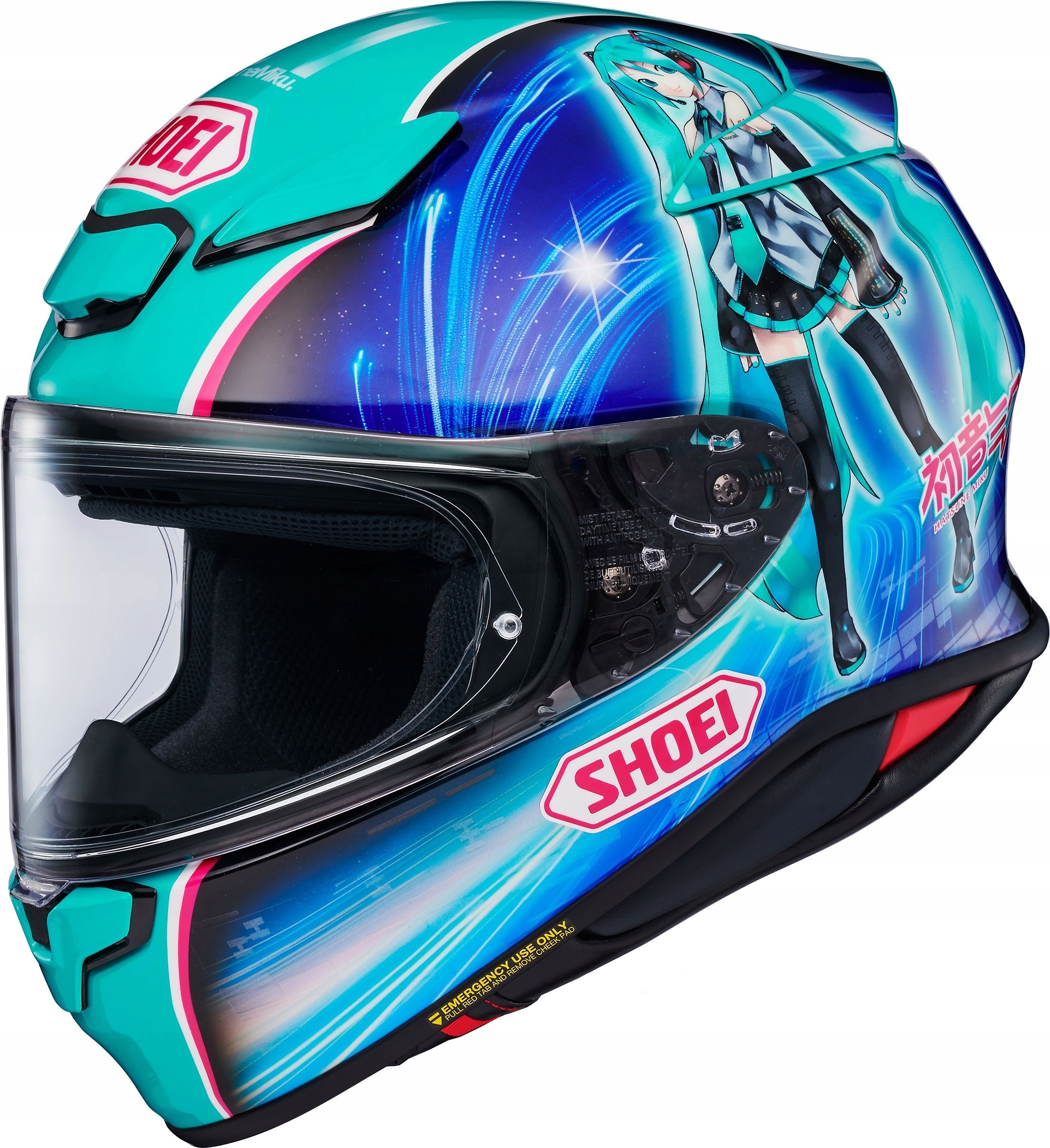 Shoei NXR2 Hatsune Miku TC-4 Integrálna Motocyklová Prilba
