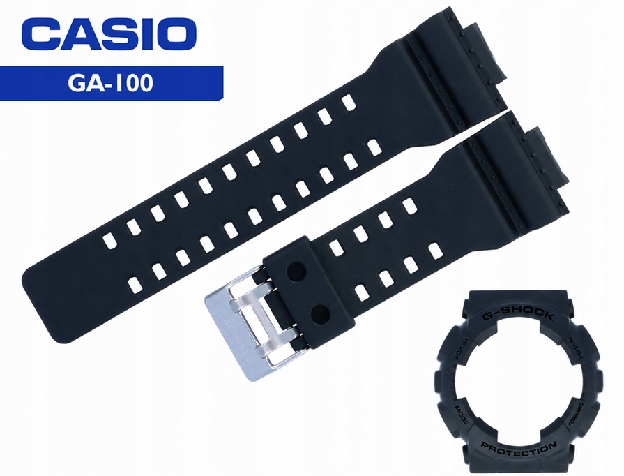 Komplet Pásek Casio Ga-100 Gshock černý a Bezel černý originální