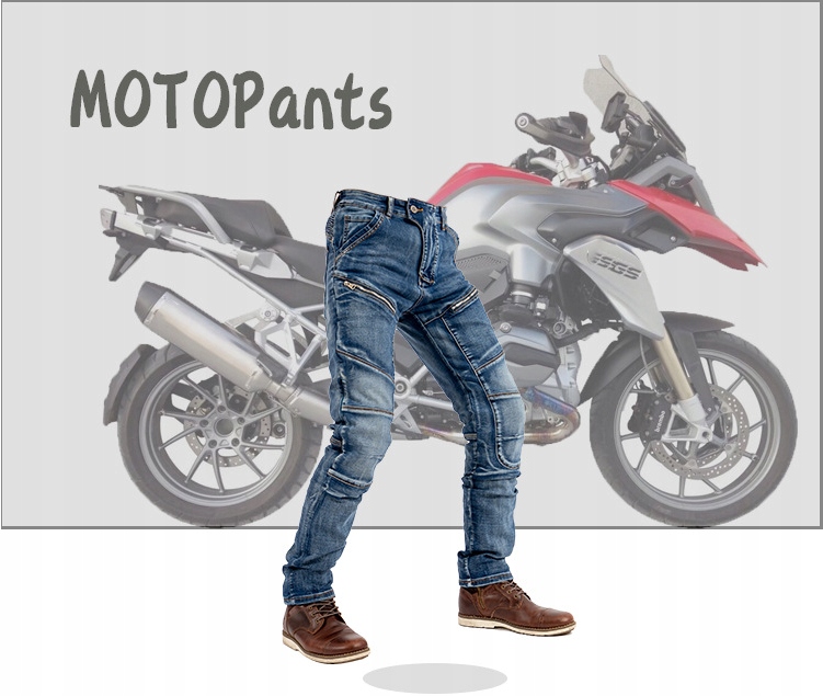 SPODNIE MOTOCYKLOWE MĘSKIE JEANSY Rozmiar XS