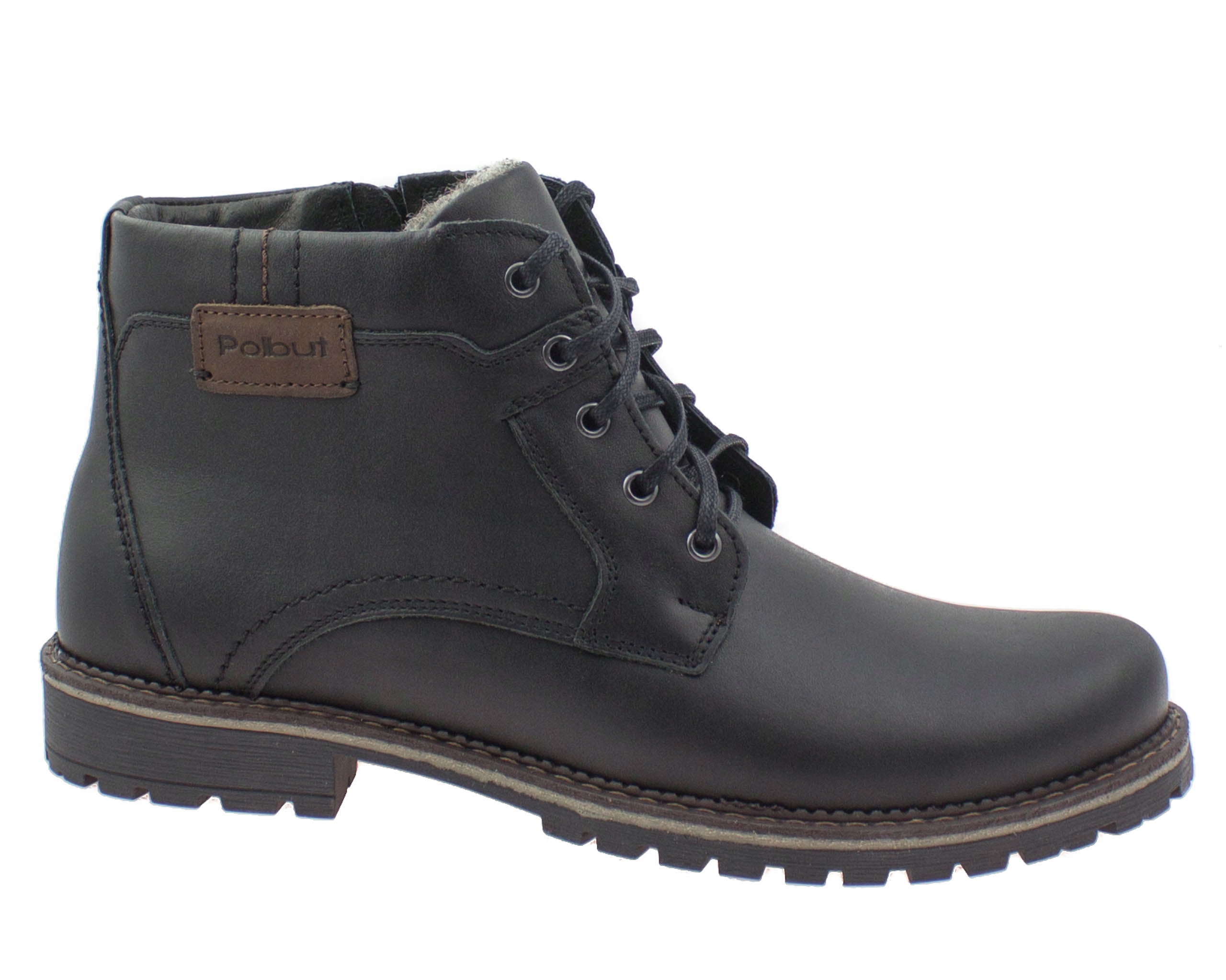 

Buty Zimowe Skórzane Ocieplone J35S Czarny 41