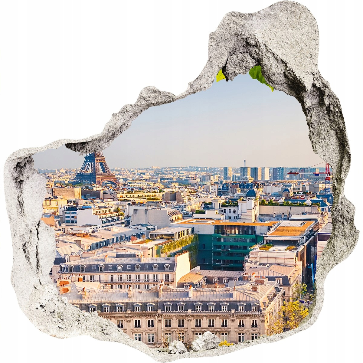 

Fototapeta dziura na ścianę 3d Naklejka Paryż