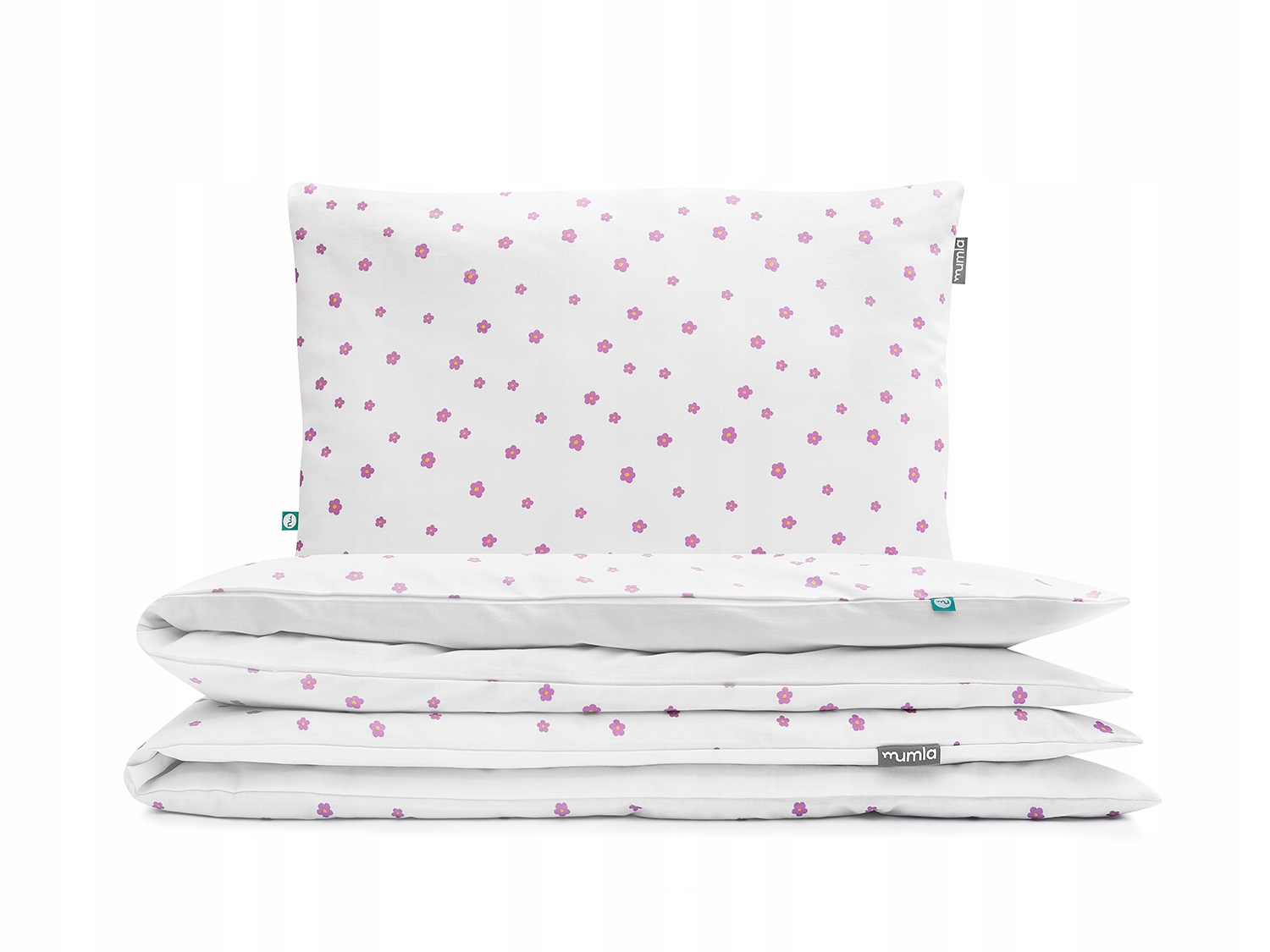 Posteľná Bielizeň Simple Fialové kvety 200 x 200 cm 2 x 60 x 50 cm Mumla
