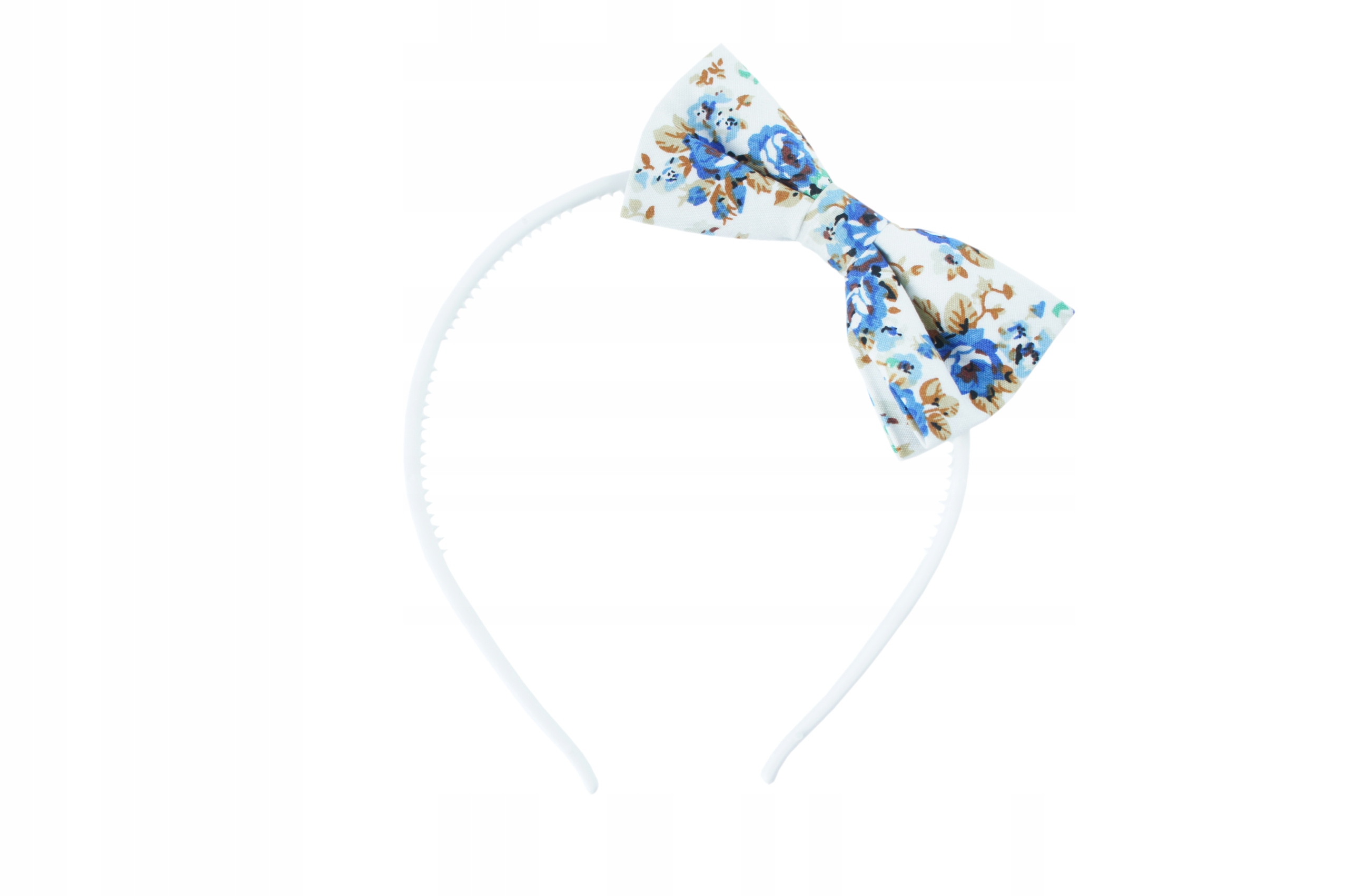 OPASKA KOKARDKA na głowę W KWIATY BIAŁA W RÓŻE