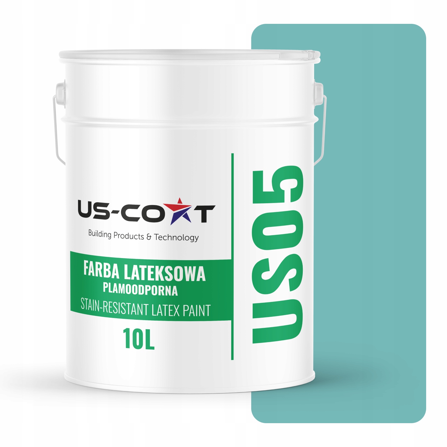 Latexová Farba Odolná Voči Škvrnám Tyrkysová H1441 10L Matná Na Steny Stropov