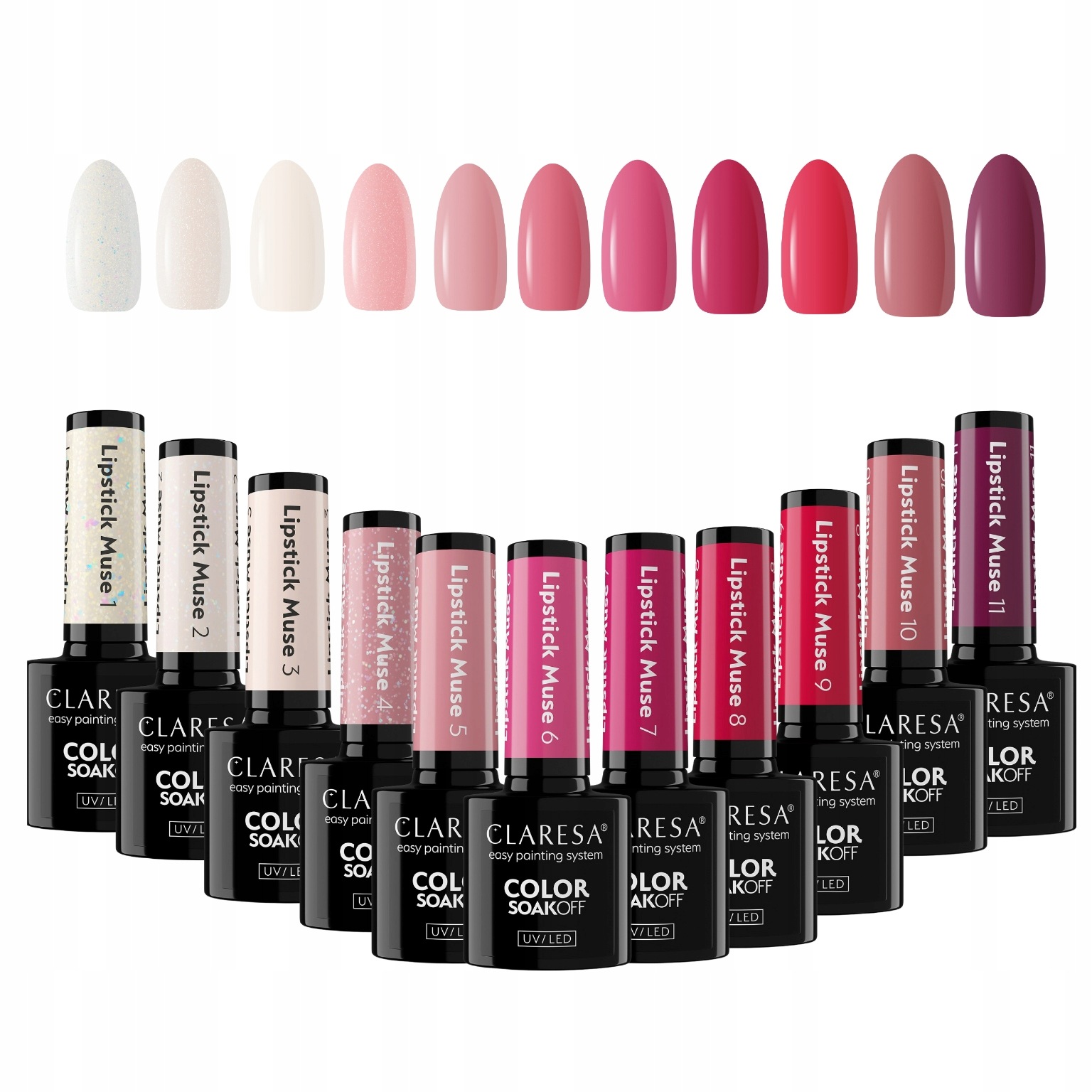 Claresa Lipstick Muse Cała Kolekcja Lakiery Hybrydowe