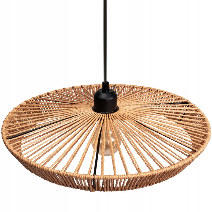 LAMPA WISZĄCA PLECIONA BOHO NATURALNA BRĄZ BRĄZOWA KAPELUSZ 41 CM APP1407 Marka TOOLIGHT