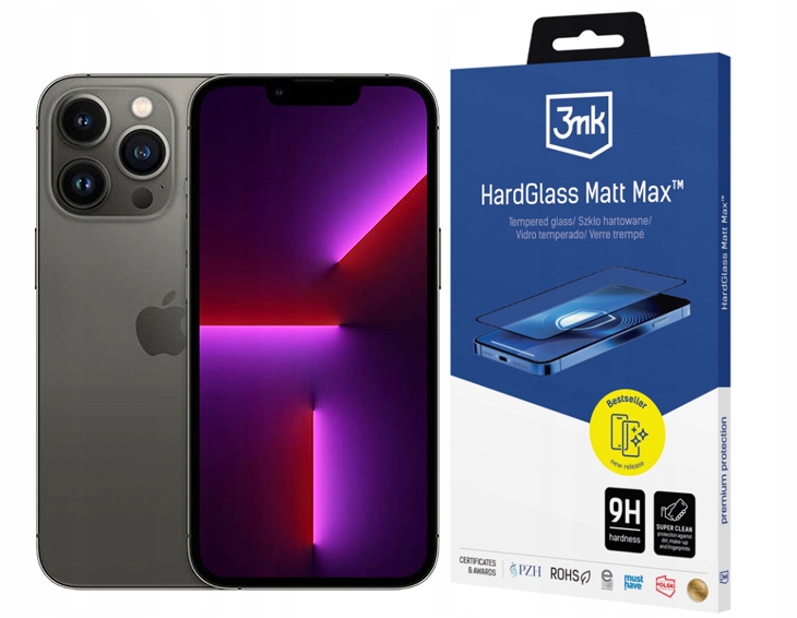 3MK Matné Tvrzené Sklo Hardglass Matt Max pro iPhone 13 Pro Max 14+
