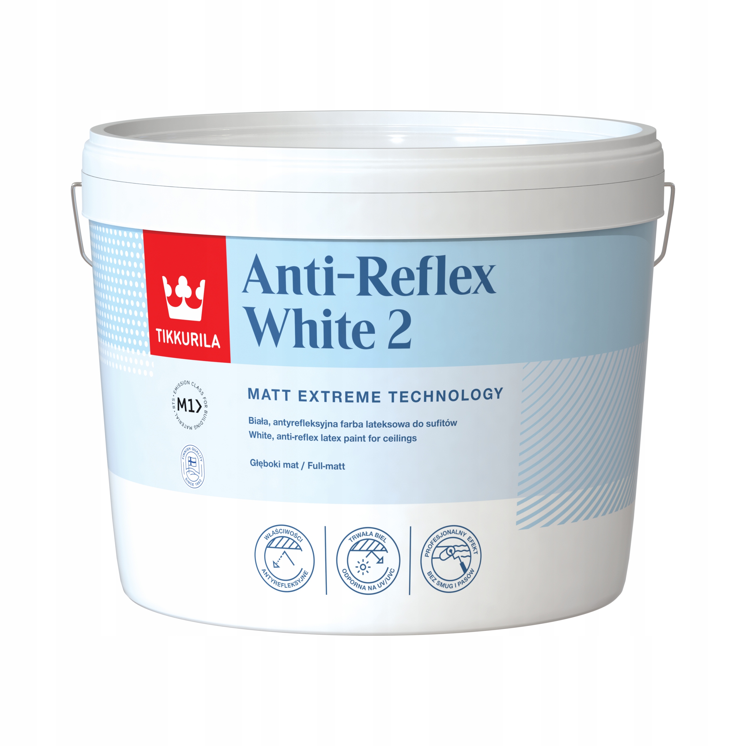 Tikkurila Anti-Reflex White 2 Głęboko Matowa Farba do Sufitu 10L