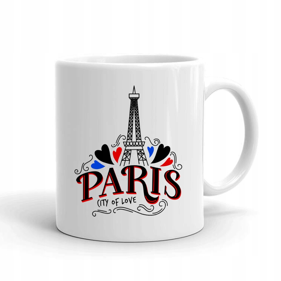 

Kubek Biały nadruk wzór Paris 01
