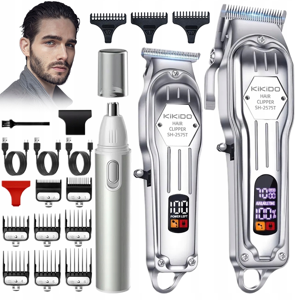 Maszynka Do Włosów I Zarostu 0.1MM Prezyzja LCD Golarka Trymer-Zdjęcie-0