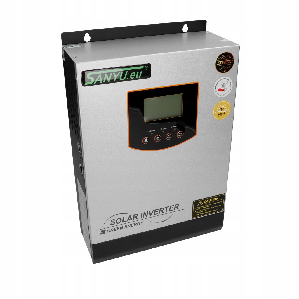 Hybridní měnič off grid Sanyu SPV18 Mppt 1 kW (stříbrný)