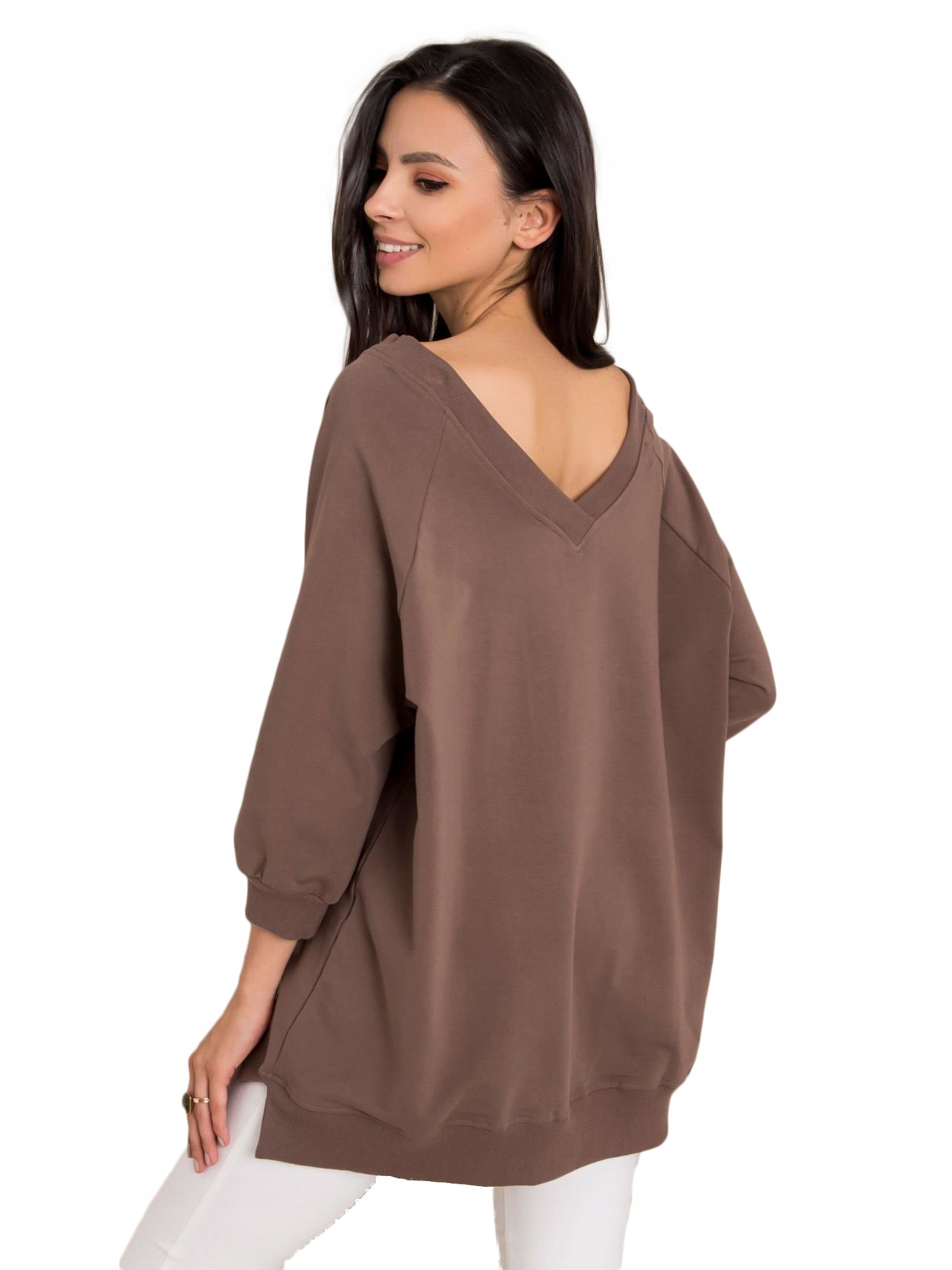 

Luźna Bluza damska Dekolt w serek S/m