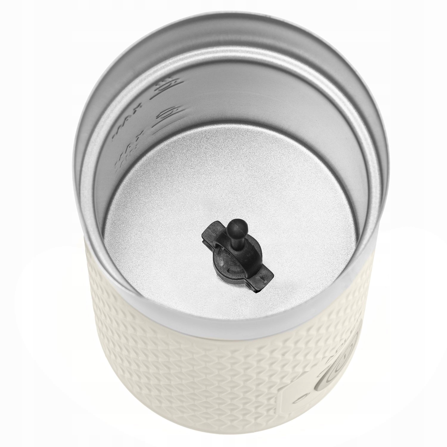 ELEKTRYCZNY PODGRZEWACZ SPIENIACZ do MLEKA KAWA LATE PIANKA CAPPUCINO Kolor dominujący ecru