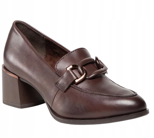 Tamaris Dámské Polobotky Hnědé S Ozdobou A Podpatkem 37 6AB