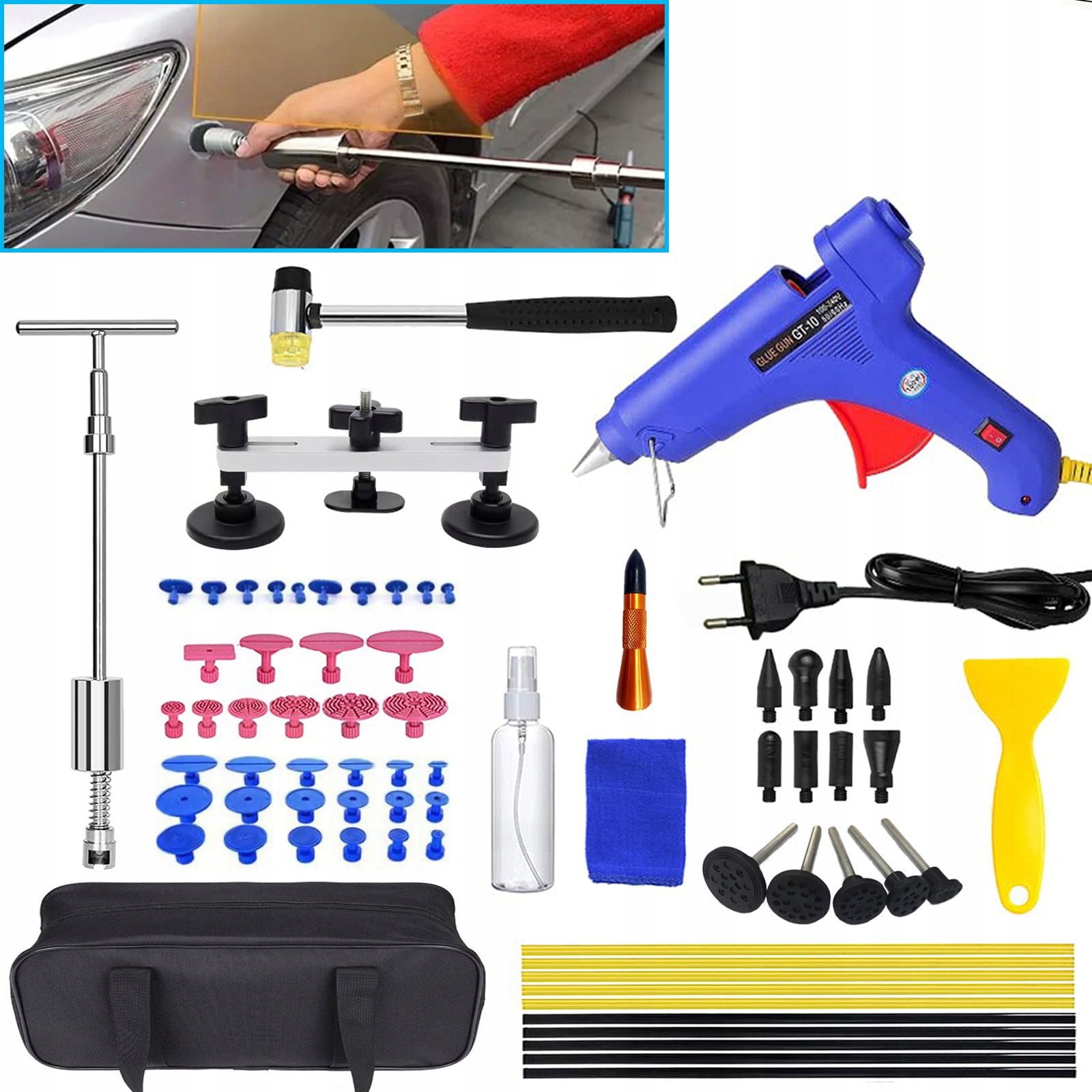 Pdr Sada Nástrojů Pro Odstraňování Promáčklin Pro Vytahování Promáčklin 71 Ks Velká XXL