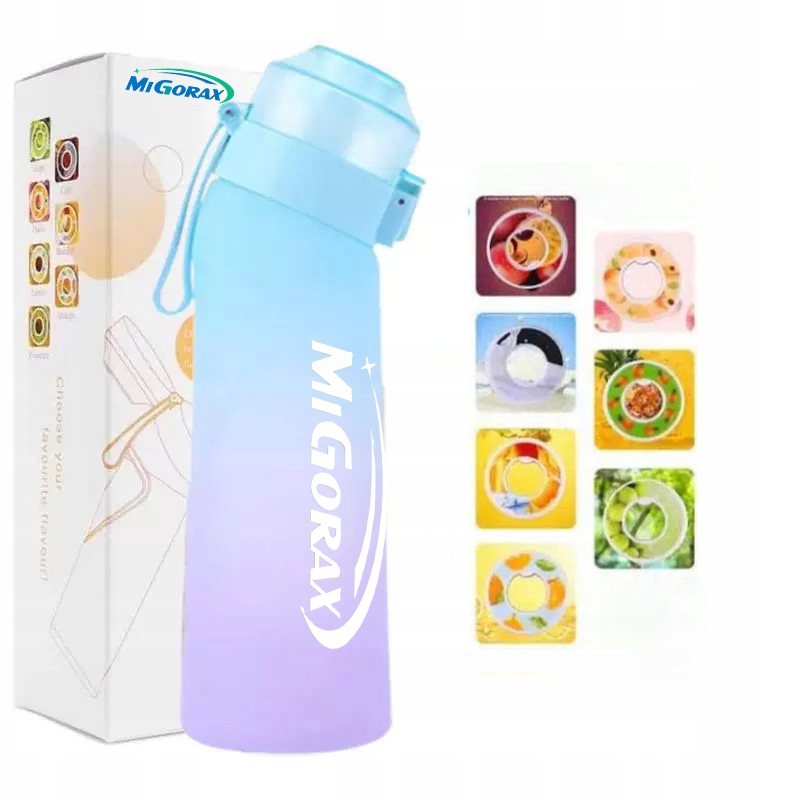 Butelka na wode 650ml gradient niebieski Przyprawa butelka wody -7szt