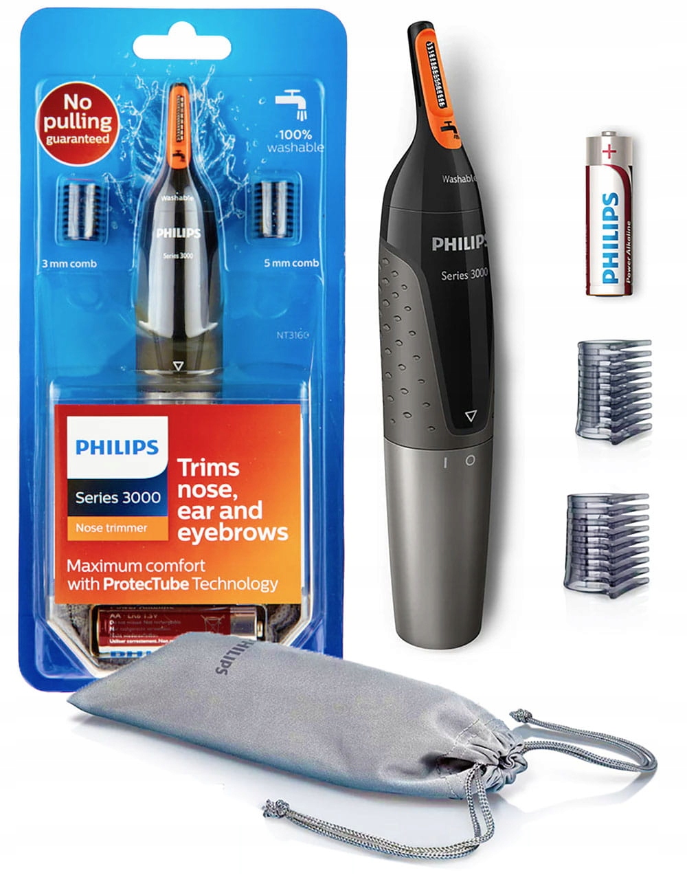 

Philips Trymer NT3160 do nosa brwi uszu + Etui