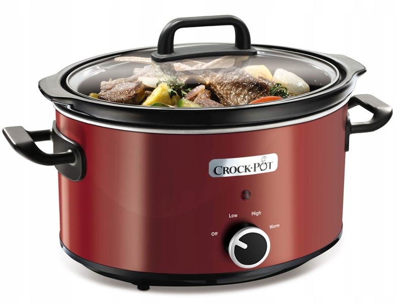 CROCK-POT Wolnowar 3,5L 2 Ustawienia Temperatury Czerwony — miniatura 9
